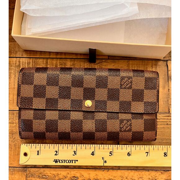 Louis Vuitton Damier Ebene Wallet Long Wallet With COA and Box Included - Picture 15 of 16